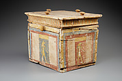Canopic chest, Wood, gesso, paint